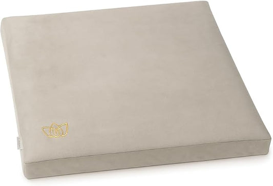 Florensi Meditation Cushion - Comfortable Floor Pillow - Traditional Tibetan Meditation Pillow with Beautiful Velvet Cover - Large Floor Cushion Seating for Adults - Premium Yoga Buckwheat Bolster