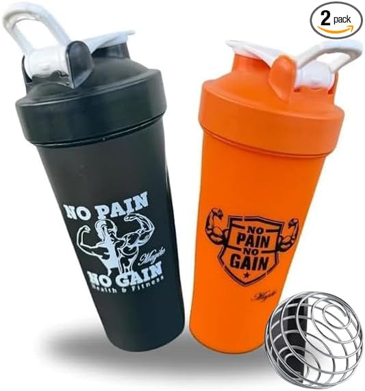 Magiko Blender Shaker Bottles for Protein, 28oz Portable Leakproof Pre-Workout Nutrition Water Bottle, BPA-Free Gym Protein Shaker for Sports & Outdoor Motivational Protein Shaker (Black Green)