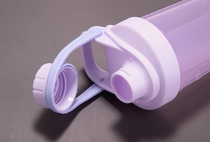 Shaker Bottle in Platinum Gray w. Stylish Mechanic Design(Twist Cap Lockable Anti-Leaking Fixed w. Slim Arm,Large Moden Loop),Strong Body Anti-Drop,Hard 1.77" Plastic Mixer Ball,BPA Free,16 OZ/ 500 ML