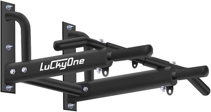 Wall Mount Pull Up Bar, Heavy Duty Steel Joist Mount Chin Up Bar, Pull-Up Bar With Wood Mount and Wall Mount Screws