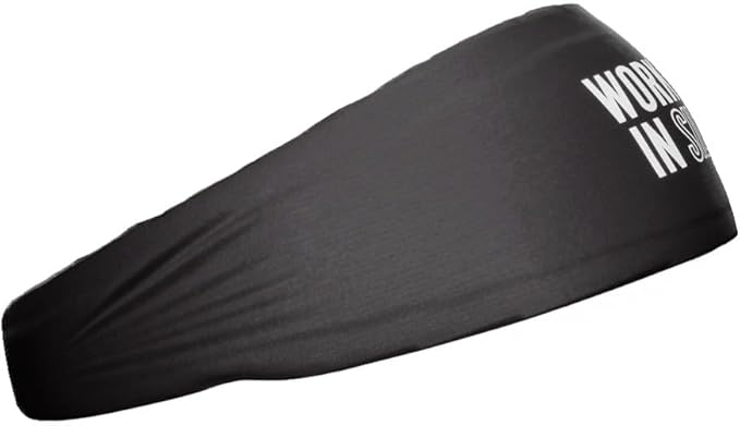 Unisex Headband/Sweatband. Best for Sports, Fitness, Working Out, Yoga. Tapered Design. Reversible.