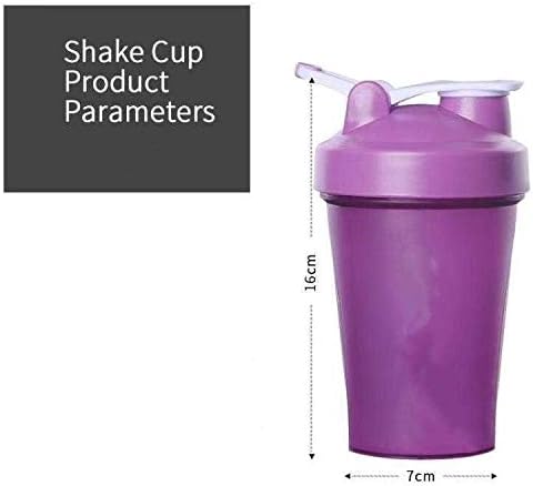Protein Shaker Bottle w. Classic Loop Top & Stainless Whisk Ball-Perfect for Protein Shakes and Pre Workout-BPA Free-(16 oz,Purple)