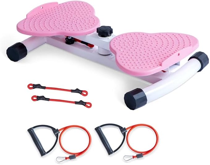 Waist Twister Machine, Ab Workout Equipment with 330 lbs Weight Capacity, Ab Twister Board for Women Men with Two Strong Highly Elastic Twisted Rope