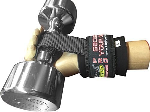 Heavy Duty Lifting Straps Neoprene Padded 1 Pair Wrist Wraps & Rubbery Grip Support Straps with Cotton Coated Rubber on One Side