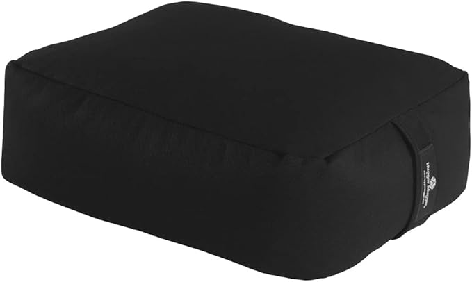 Hugger Mugger Zen Meditation Cushion - Wider Base, Use Horizontally or Vertically, Buckwheat Filled, Durable Fabric, Handmade in USA