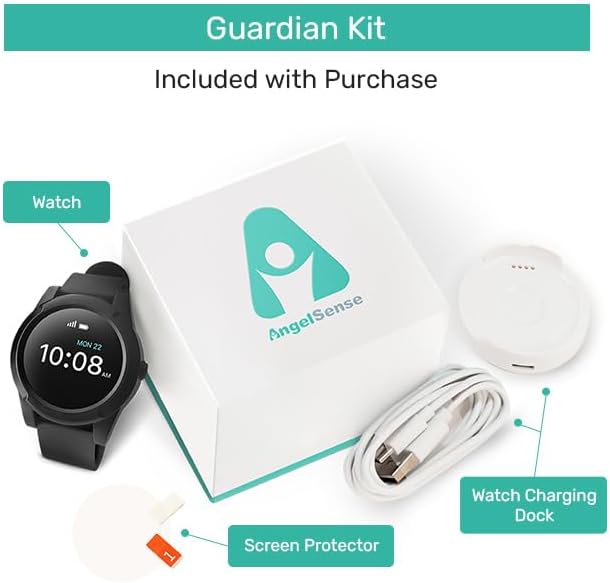 AngelSense Assistive Technology Watch with Personal GPS Tracker for Teens, Adults, Seniors, Autism, Special Needs, Dementia, Speakerphone, SOS Button, Live Tracking, Subscription Required