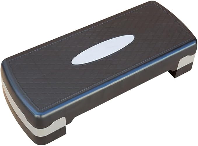 Height-Adjustable 4''-6'' Step Aerobics Platform Fitness Equipment Stepper Trainer Exercise Step Platform with 2 Riser