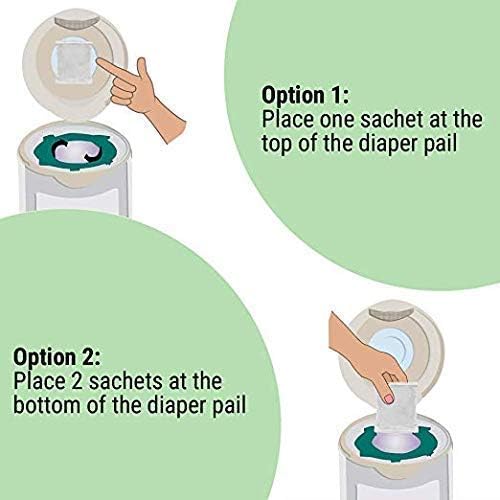 Green Piece® 12 Pack - Overstuffed - All-Natural Baby Diaper Pail Deodorizer | Activated Charcoal Air Purifier Compatible with Diaper Pails, Shoe Closets, Trash Cans, Pets - Made in The USA