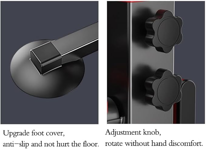 Power Tower Dip Station Pull Up Bar - Multi-Purpose Home Gym Equipment with Adjustable Height and Non-Slip Foot Pads - 330lbs/150kgs Capacity
