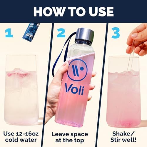 Voli Electrolytes Powder Packets | No Added Sugar Electrolyte Drink Mix for Hydration | Keto & Fasting Friendly, Natural Superfoods & Minerals | Strawberry Lemonade, 30-Count