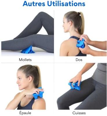 Body Back Davinci Tool (Blue) -USA Made- Extra Firm Neck Tension Relief & Pressure Point Massage Tool - Occipital Release Tool - Cervical Traction Device- Suboccipital Release Device - Neck Stretcher