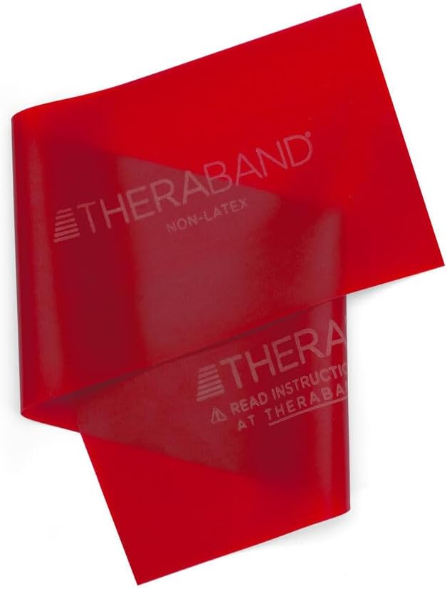 THERABAND Resistance Band 25 Yard Roll, Non-Latex Professional Elastic Stretch Bands for Upper & Lower Body Exercise Workouts, Physical Therapy, Lower Pilates, Flexibility, & Rehab, Dispenser Box