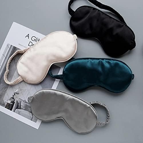 Silk Satin Sleeping Eye Mask, Silvergrey Sleep Eye Mask Night Blindfold for Women and Men, Soft Breathable Blackout Eyeshade Eye Cover for Travel, Wedding Bridesmaid Gift