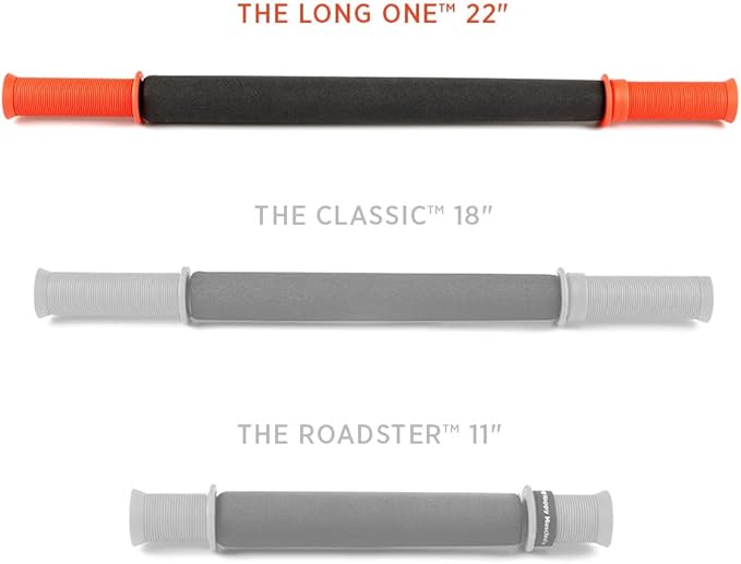 Tiger Tail 22in Massage Stick Portable Roller, Handheld, Deep Tissue Foam Roller, Body Massage and Myofascial Release Tool for Legs, Neck, Calves, Thighs, Shins & Back, The Long One 22, Made in USA