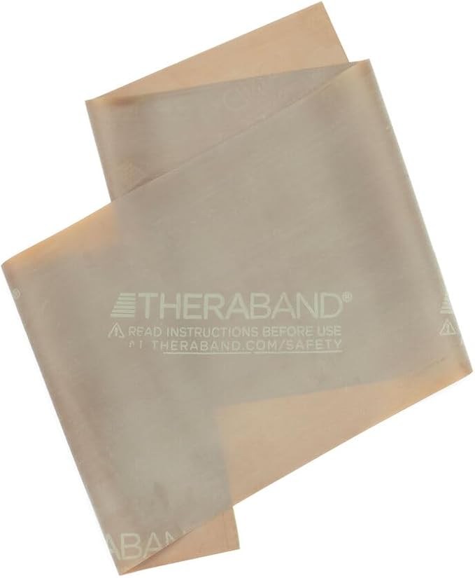 THERABAND Resistance Band, Black, Special Heavy, 50-Yard Roll, Latex Elastic Band for Exercise