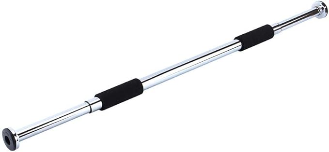 Doorway Pullup Bar, Portable Electroplate Steel Pull Up and Chin Up Bars 24.4 to 39.4 Inches Adjustable Length Workout Fitness Bar for Many Exercises Pull-ups Chin-ups Hanging Leg Raises Push-ups Dips