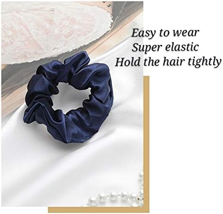 Silk Satin Sleeping Eye Mask, Navy Sleep Eye Night Blindfold for Women and Men, Soft Breathable Blackout Eyeshade Eye Cover for Travel, Wedding Bridesmaid Gift