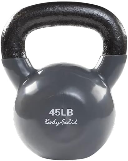 Body-Solid Vinyl Coated Kettlebells with Kettle Grip Handles, Perfect Kettlebells for Weight Training and Core Workout Exercise Equipments