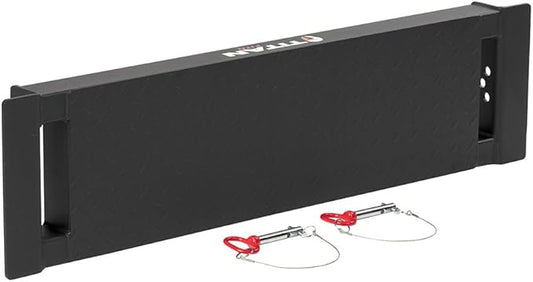 Titan Fitness Leg Press Power Rack Attachment Fits T-3 and X-3 Series Power Racks, Slip-Resistant Diamond-Plated Footplate, Connects to Lever Arms with Quick Pins, Lower Body Rack Attachment