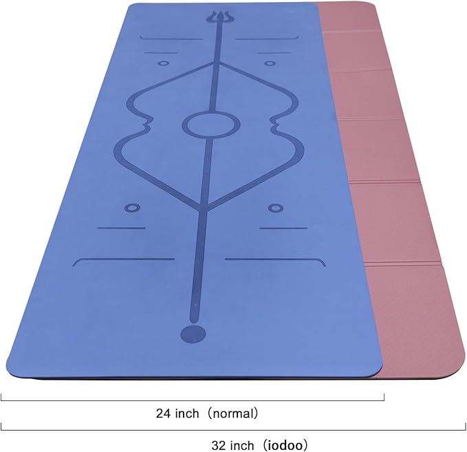 Foldable Yoga Mat 72" L x 32" W x 0.32 Inch Extra Thicked and Wided, Folding Yoga Mat for Travel with Canvas Carrying Bag, Non-Slip TPE Exercise Pilates Mat