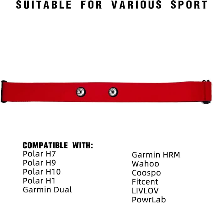 Polar H10 H9 H7 Chest Strap Replacement - Adjustable Soft HRM Compatible with Polar Heart Rate Sensor