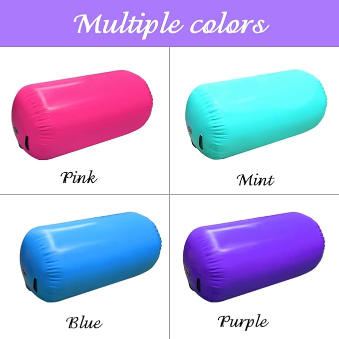 86 York Air Barrel Gymnastics Roller Inflatable Tumbling Mat, Back Handspring Training Air Mat Tumble Track Gymnastics Equipment For Home Use, Gym Training, Yoga Balance Exercise, Cheerleading with Electric Pump