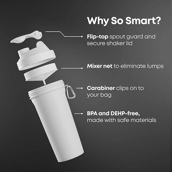 Smartshake Protein Shaker Bottle for Protein Mixes - 33 oz | Shaker Cups for Protein Shakes | Blender Bottle Shaker | Protein Shaker Bottle| BPA Free Shaker | Batman