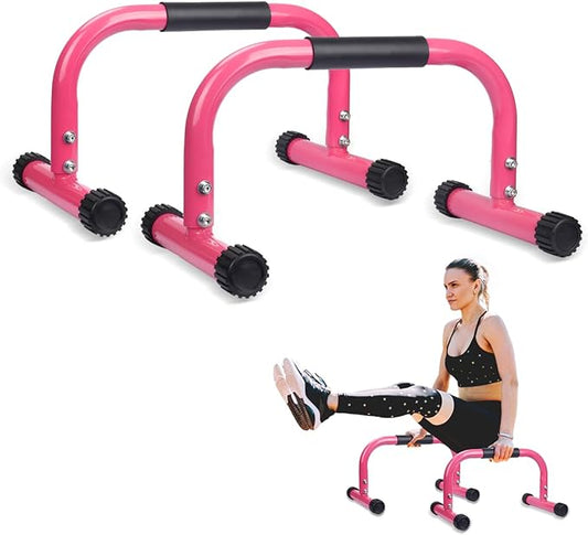AmazeFan Parallettes Bars, High Steel Push Up Bar Strength Training For Handstands, Calisthenics Bars & Dip Bars, Calisthenic, Push Up Stands Handle for Floor Workouts Calisthenics Equipment 