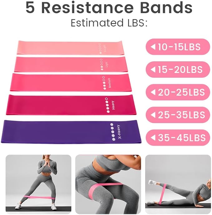 Home Pilates Essentials Kit for Women, with 5 Resistance Bands - Magic Circle Pilates Kit for Home Toning, Includes Yoga Ball, Stretch Strap & Gym Bag (13-Piece Complete Starter Set)