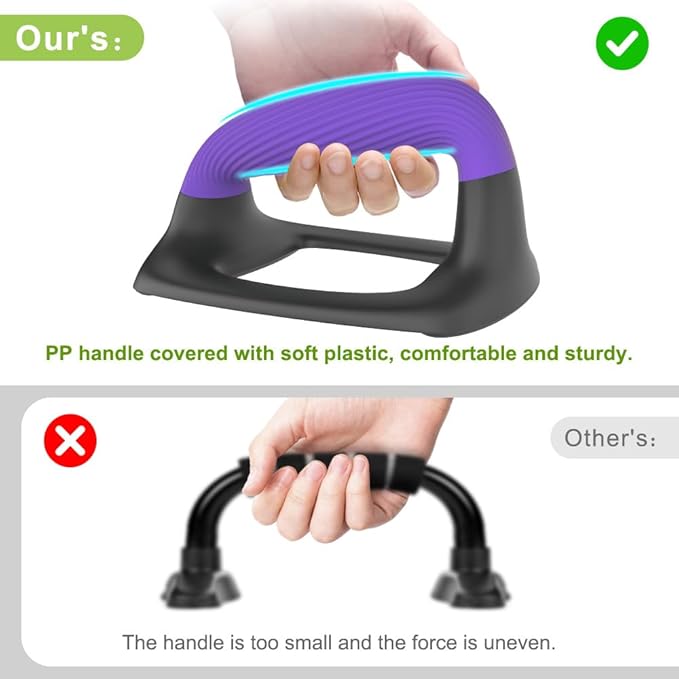 Push Up Bars – Ergonomic Pushup Handles for Floor Strength Training, Non-Slip Push-Up Stands with Soft Grip, Pushups Bars for Home Gym Workout