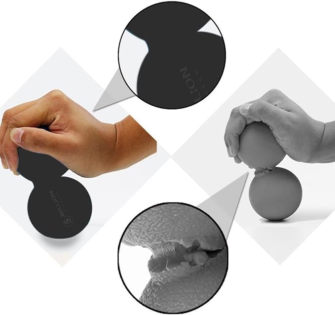 5BILLION Peanut Massage Ball - Double Lacrosse Massage Ball & Mobility Ball for Physical Therapy - Deep Tissue Massage Tool for Myofascial Release, Muscle Relaxer, Acupoint Massage (Black)