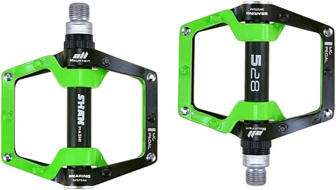 Bicycle Pedals-Aluminium Alloy Bicycle Pedals-Mountain Bike Pedals with Removable Non-Slip Studs 9/16