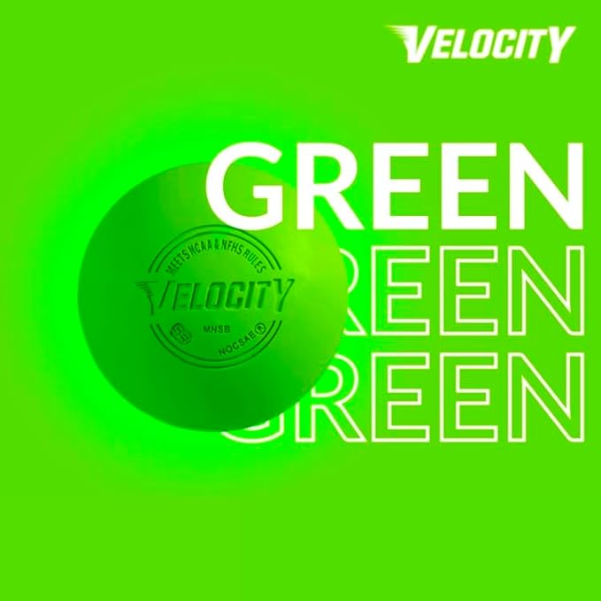 Velocity Lacrosse Balls - 1, 2, 3, 6, 12, 18, 24, 36, 60 and 120 Packs - for Practice, Official NFHS and College Approved Size