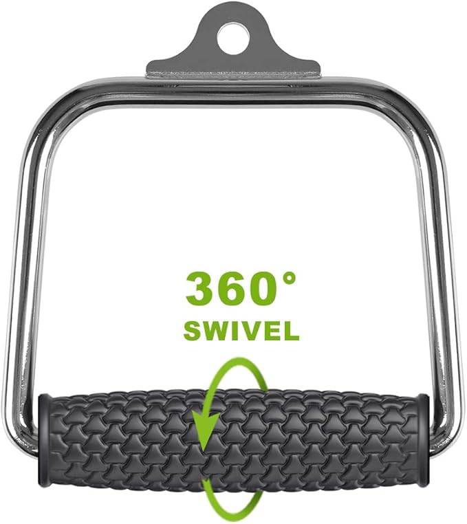 Kipika Heavy Duty Double D Handle, V Bar Cable Attachment, Row Attachment for Cable Machine, Non-Slip and Comfortable, Solid Aluminum Alloy Grip, Cable Machine Accessories for Home Gym…