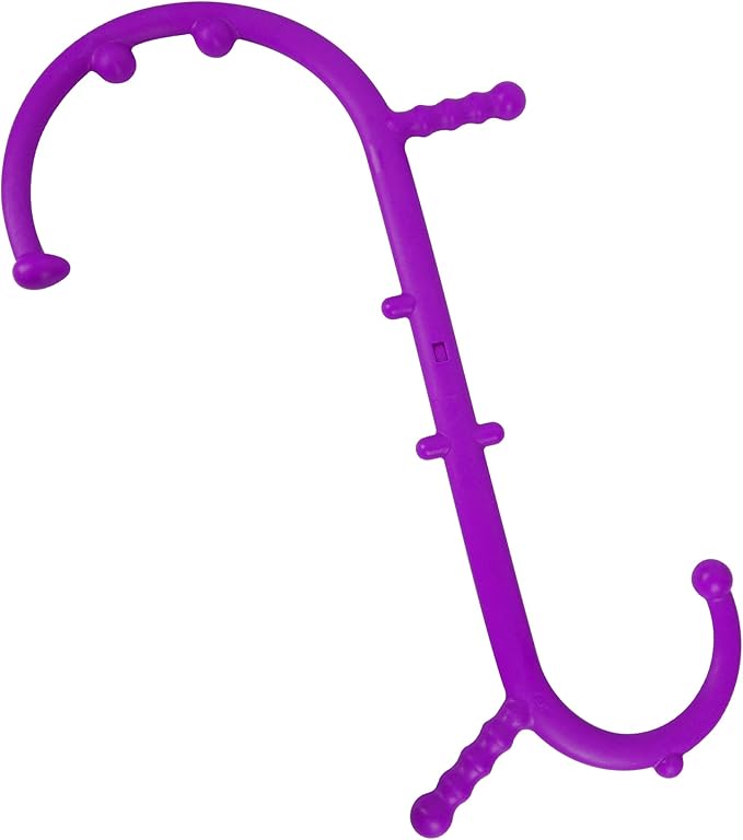 Massage Trigger Point Cane, Muscle Release Tool Self Massage Hook Cane, Handheld Back, Neck, Shoulder, Leg and Feet Massager Rod, Body Deep Tissue Gifts for Men & Women, Purple