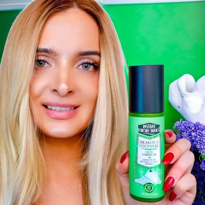 Advance Shoe Deodorizer Spray for Instant Shoe Odor Elimination in less than 2 seconds -For Sneakers, Boots, All Footwear -Also for Gym Bags and Sports Equipment, Lavender Scent – INSTANT FRESH SHOES