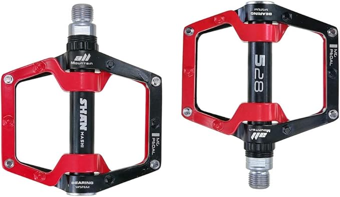 Bicycle Pedals-Aluminium Alloy Bicycle Pedals-Mountain Bike Pedals with Removable Non-Slip Studs 9/16