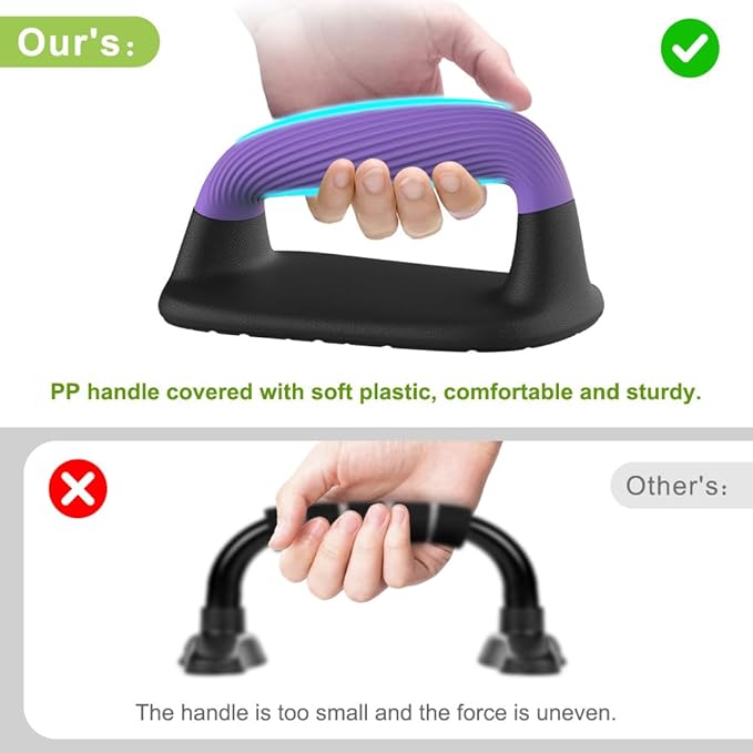 Push Up Bars – Ergonomic Pushup Handles for Floor Strength Training, Non-Slip Push-Up Stands with Soft Grip, Pushups Bars for Home Gym Workout