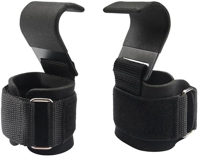 Weight Lifting Hooks (Pair) lifting straps-Heavy Duty Wristband Hand Held Support Assistance-for Deadlifts, Pull Ups, Rows&Shrugs-for Weightlifting&Bodybuilding Adjustable Gym Workout Power Straps