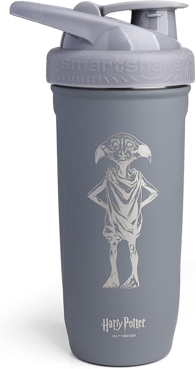 Smartshake Reforce Stainless Steel Harry Potter Dobby Shaker Bottle (900 ML /30oz) | Light Weight Resistance Sports Shaker Bottle with a Soft Lid | Leakproof, BPA Free & DEHP Free