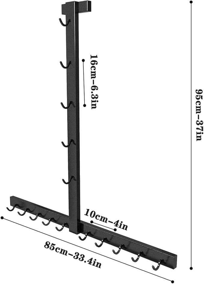 LAT Pull Down Bar Storage Rack, Gym Accessories Rack LAT Bar Organizer, LAT Pulldown Attachments for Different Cable Handles,Home Gym and Gym Wall Storage