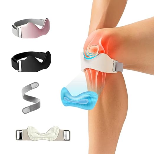 Patella Band for knee Pain Relief during exercise | Adjustable Patellar Tendon Support Strap for Running | Sports & Support | Tendonitis & Jumper's | Made with Silicone & Polyamide. (Gray)