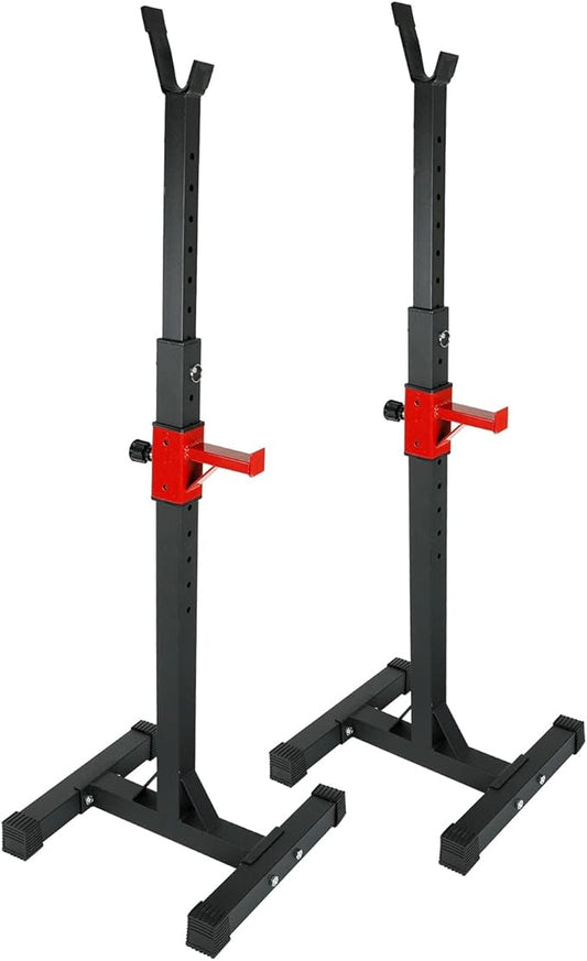 45-70.5inch Adjustable Bench Press Stands Dip Stand for Home Gym Full Body Multi-Function Workout Fitness, Adjustable Portable Squat Rack 441LBS Max Load