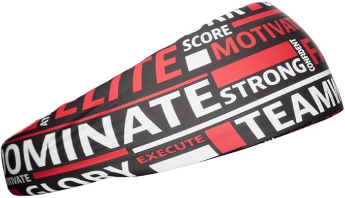 Unisex Headband/Sweatband. Best for Sports, Fitness, Working Out, Yoga. Tapered Design. Reversible.