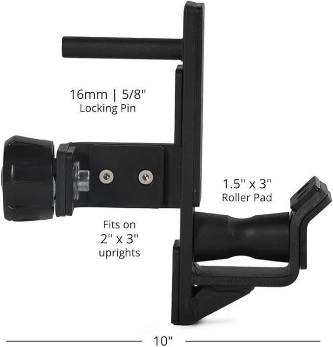 Titan Fitness T-3 Series Quick Release Roller J-Hooks, 1,000 LB Rackable Capacity, Fits 2" x 3" Uprights, 16mm Pop-Pin Fits 11/16" Hole, Protective Nylon Liners