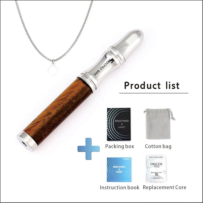 Breathe Free Necklace for Anxiety & Stress Relief, Classic Breathing Tool for Meditation, Mindfulness, and Relaxation – Portable Calm Necklace for Adults, Wellness Gift