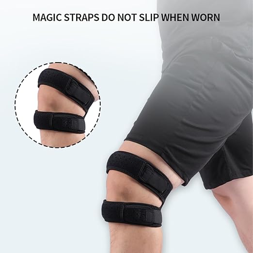 Patella Knee Brace for Women and Men, 2 Pack Patellar Tendon Support Strap for Pain Relief, Arthritis, Tendonitis, Running, Basketball, Tennis, Gym