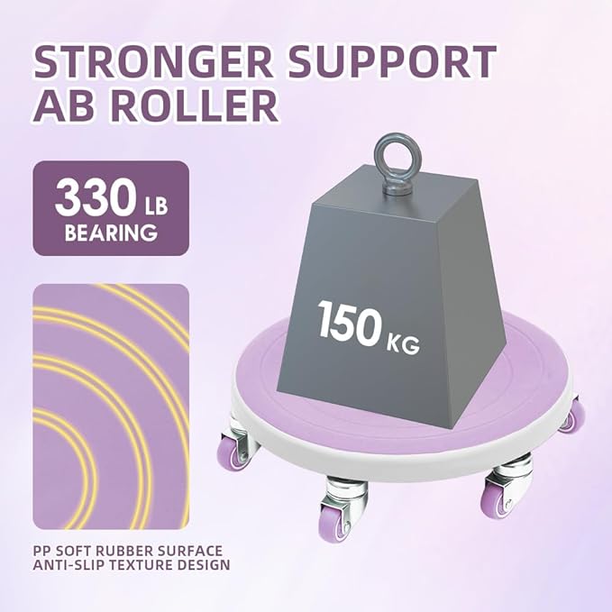 Ab Roller Wheel with Knee Mat, Abs Workout Equipment for Abdominal & Core Strength Training, Abdominal Roller for Men Women, Home Gym Exercise