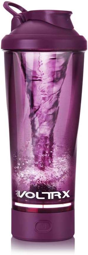 VOLTRX Premium Electric Protein Shaker Bottle, Made with Tritan - BPA Free - 24 oz Vortex Portable Mixer Cup/USB C Rechargeable Shaker Cups for Protein Shakes