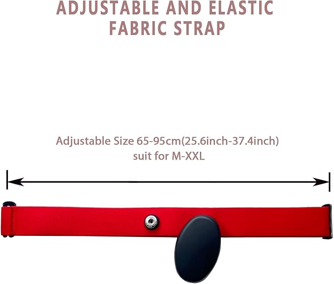 Fitcent Heart Rate Monitor Chest Replacement Strap Adjustable Soft Belt Compatible for Myzone MZ-3 MZ-1 (Not for Myzone Switch)